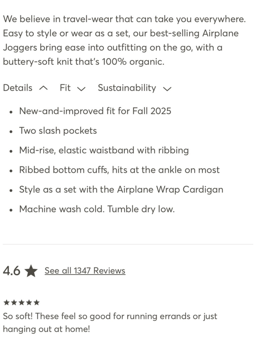Pact Women’s Organic Airplane Jogger and Wrap Cardigan Set in Deep Taupe Heather - Picture 8 of 9